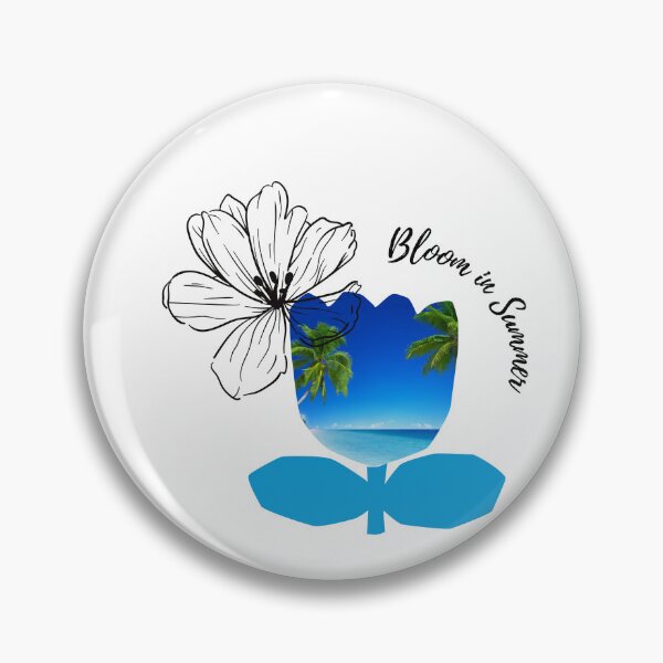 Item preview, Bloom in Summer: Beach in Blue Flower designed and sold by ny-art.
