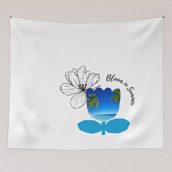 Item preview, Bloom in Summer: Beach in Blue Flower designed and sold by ny-art.