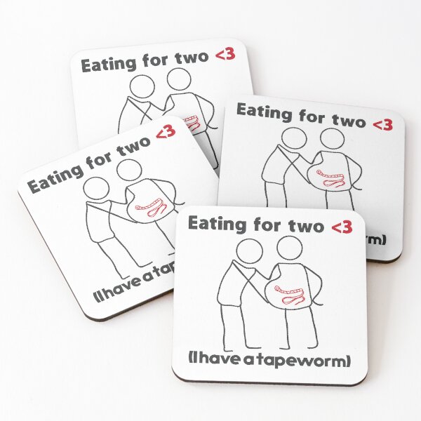 Item preview, Eating for two (I have a tapeworm) designed and sold by cursedlenly.