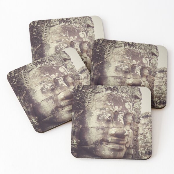 Item preview, Face From Sculpture, The Bayon Temple, Cambodia, Photographic Print, designed and sold by Kjartstudio.