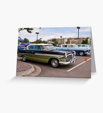 Sisters (1957 Hudson Hornets, side by side) Greeting Card