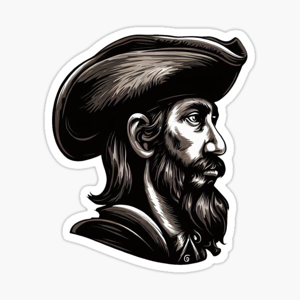 Portrait of Ferdinand Magellan (1480–1521) Sticker for Sale by NTGUILTY