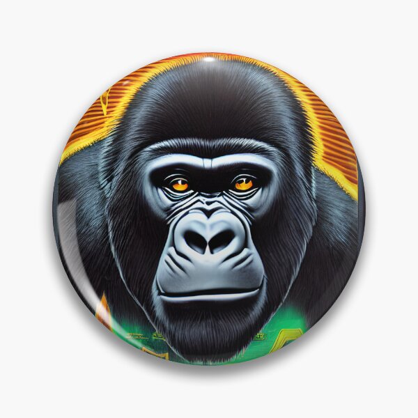 Item preview, Gorilla abstract art. Colourful jungle modern art. designed and sold by KumoMachina.