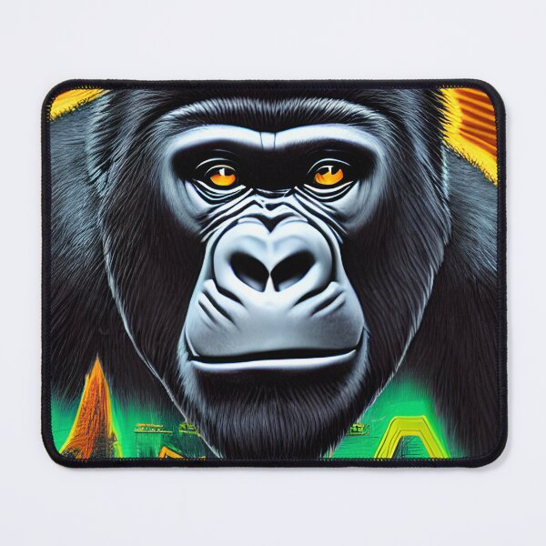Item preview, Gorilla abstract art. Colourful jungle modern art. designed and sold by KumoMachina.