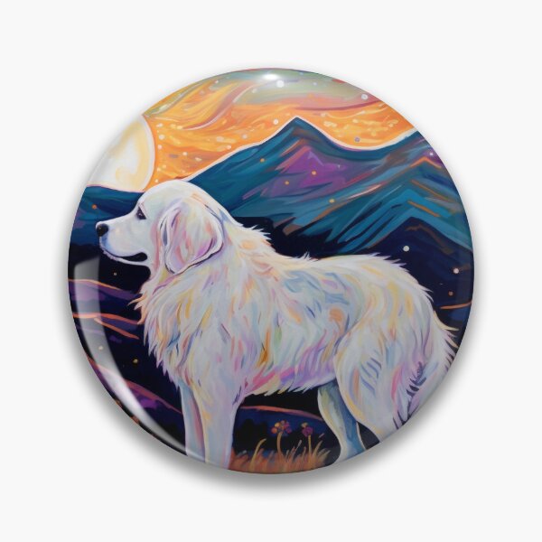 Item preview, Great Pyrenees On A Colorful Starry Eveningr designed and sold by Appyrances.