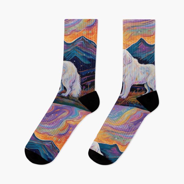 Item preview, Great Pyrenees On A Colorful Starry Eveningr designed and sold by Appyrances.