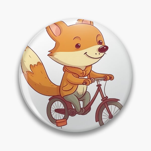 Item preview, Fox riding bicycle designed and sold by TessDesignStore.