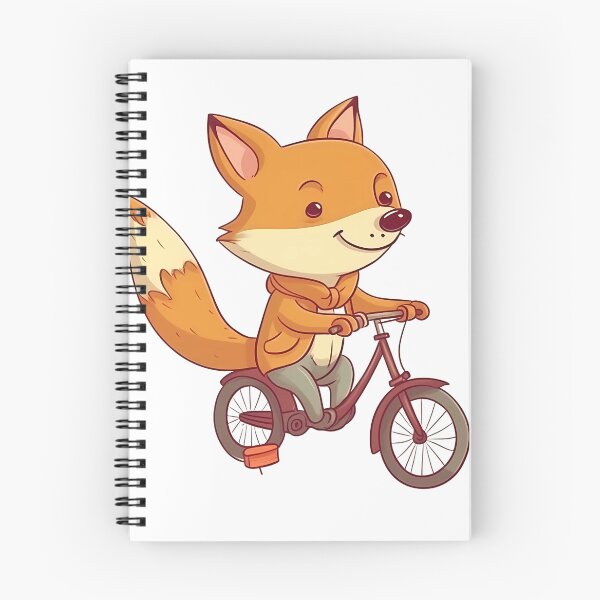 Item preview, Fox riding bicycle designed and sold by TessDesignStore.