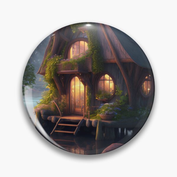 Item preview, Beautiful cozy riverside Hobbit treehouse designed and sold by Lutrex.