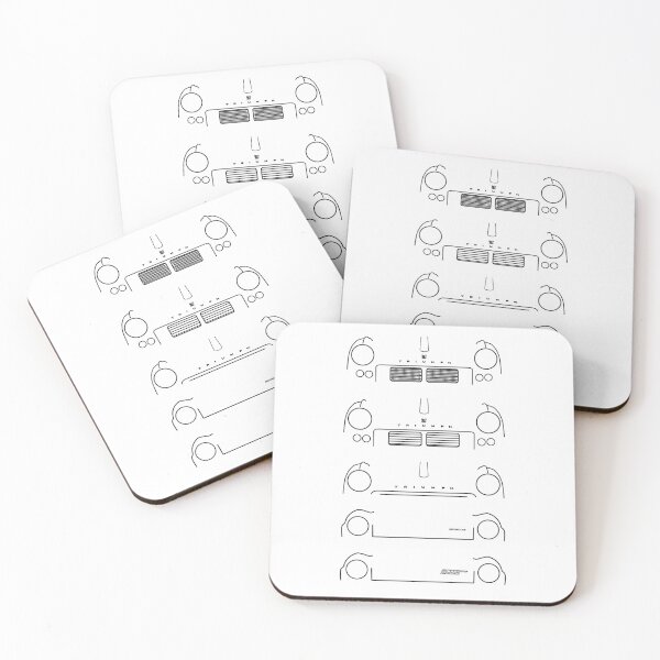 Item preview, Triumph Spitfire classic British sports car evolution black outlines designed and sold by soitwouldseem.