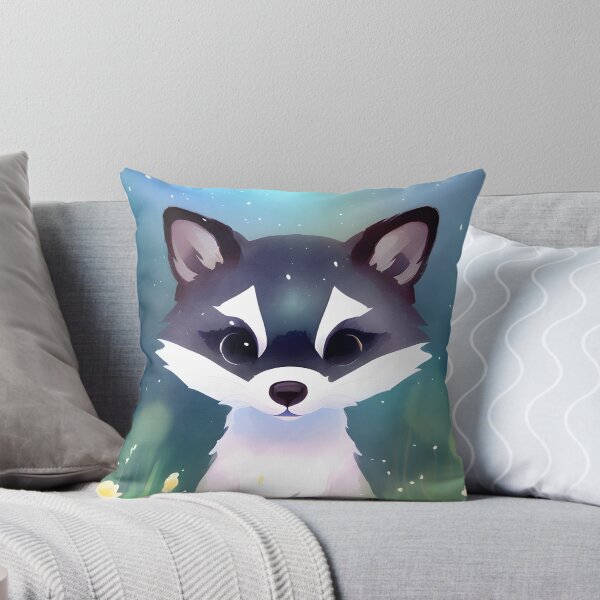 Item preview, Cute racoon in the grass, watercolor style designed and sold by Girly-Universe.