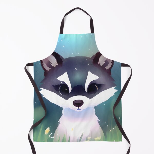 Item preview, Cute racoon in the grass, watercolor style designed and sold by Girly-Universe.