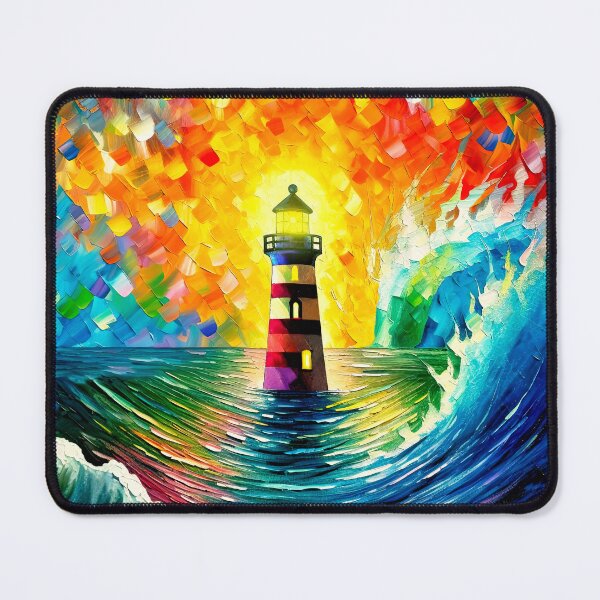 Item preview, Colourful Impressionistic Lighthouse 7 designed and sold by Yontartov.