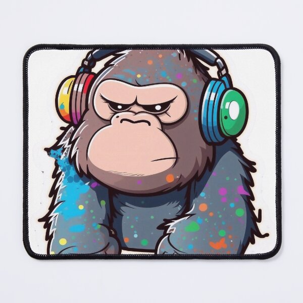 Item preview, My ancestor monkey with headphones designed and sold by knuppify.