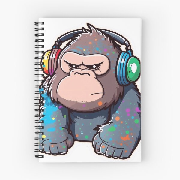Item preview, My ancestor monkey with headphones designed and sold by knuppify.
