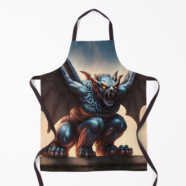 Item preview, Winged flaming Gargoyle on a building ledge designed and sold by magikman65.