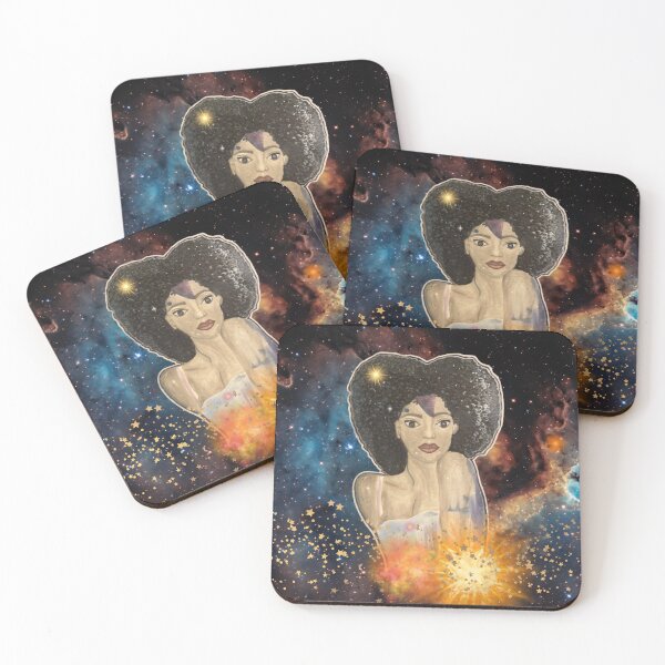 Item preview, Woman in cosmic glow designed and sold by viollamarshall.