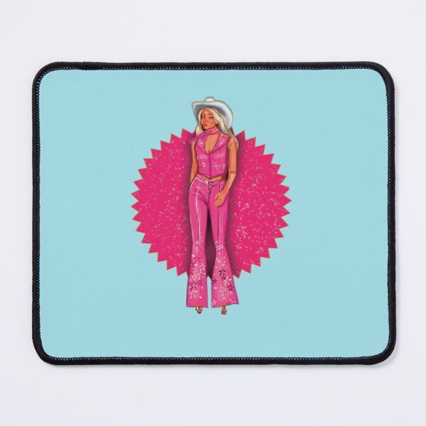 Item preview, Barbara Millicent Roberts Cowboy Is Everything (Pink/ Blue Background) designed and sold by xsaxsandra.