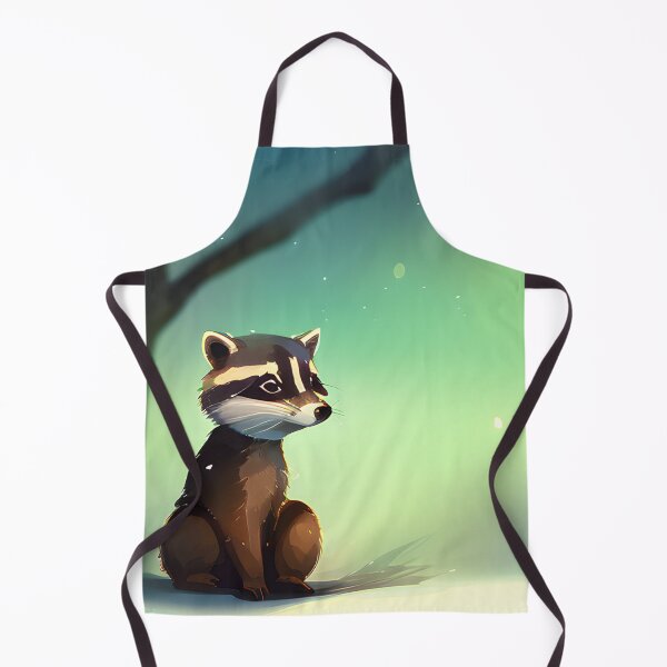 Item preview, lonely racoon in the forest, watercolor style designed and sold by Girly-Universe.