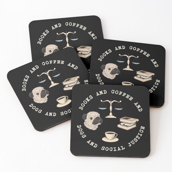 Item preview, Books And Coffee And Dogs And Social Justice designed and sold by ValentinaHramov.