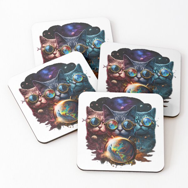 Item preview, Time Travelling 3 eyes Cat in space of worlds designed and sold by Stickerfied.