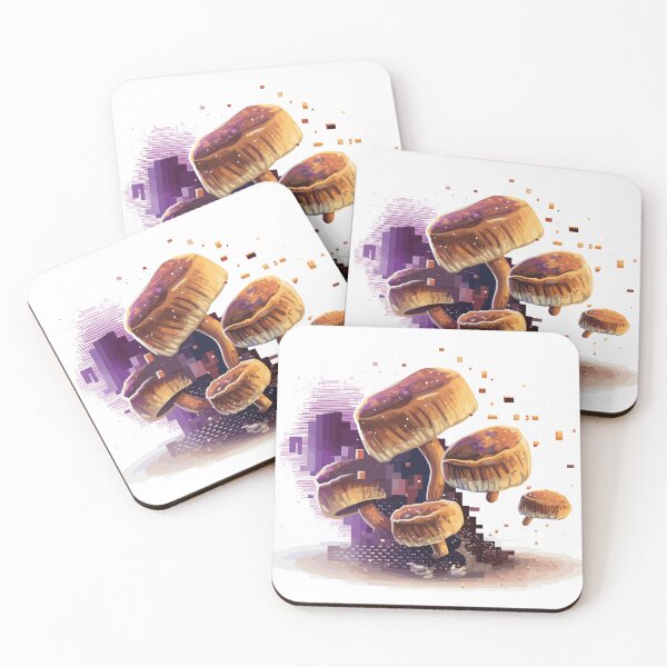 Item preview, Videogame pixel mushrooms in space designed and sold by ArtificialFungi.