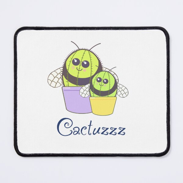 Item preview, Cute bee cacti on white designed and sold by QuirkyBeez.
