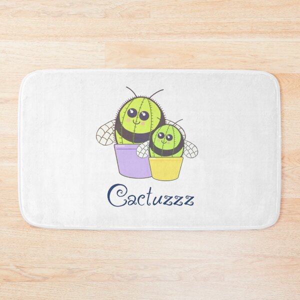 Item preview, Cute bee cacti on white designed and sold by QuirkyBeez.