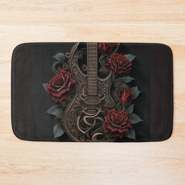Item preview, Gothic guitar and its red roses designed and sold by Nickyvb.