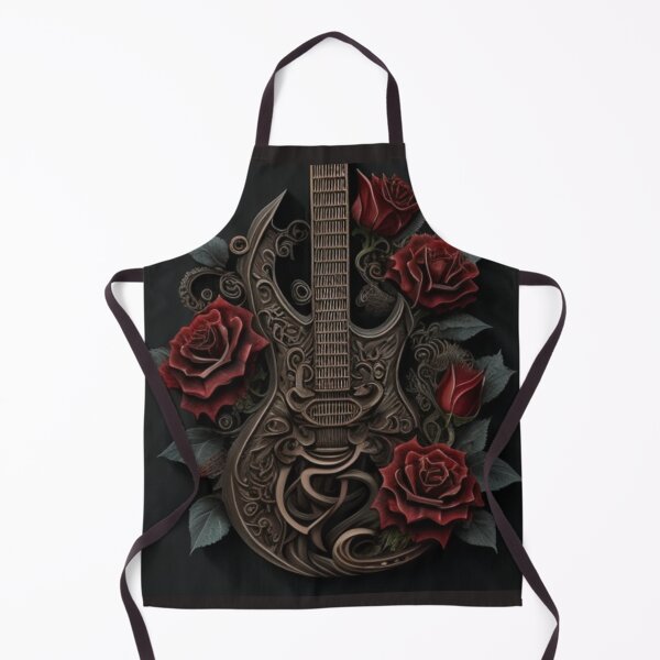 Item preview, Gothic guitar and its red roses designed and sold by Nickyvb.