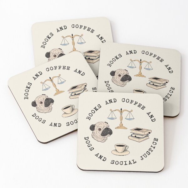 Item preview, Books And Coffee And Dogs And Social Justice designed and sold by ValentinaHramov.