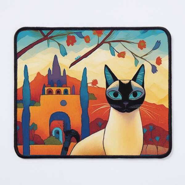 Item preview, Abstract Siamese Cat in a Landscape designed and sold by kansaikate.
