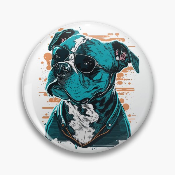 Item preview, Cool Staffy Wearing Black Sunglasses designed and sold by TheRebelThreads.