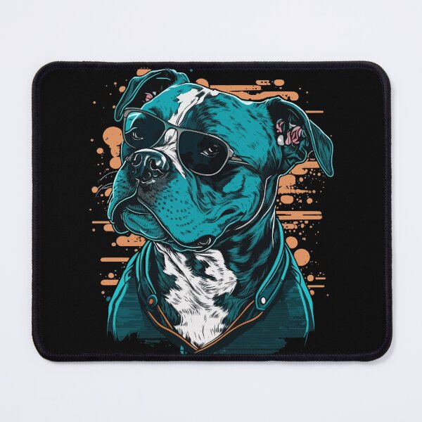 Item preview, Cool Staffy Wearing Black Sunglasses designed and sold by TheRebelThreads.