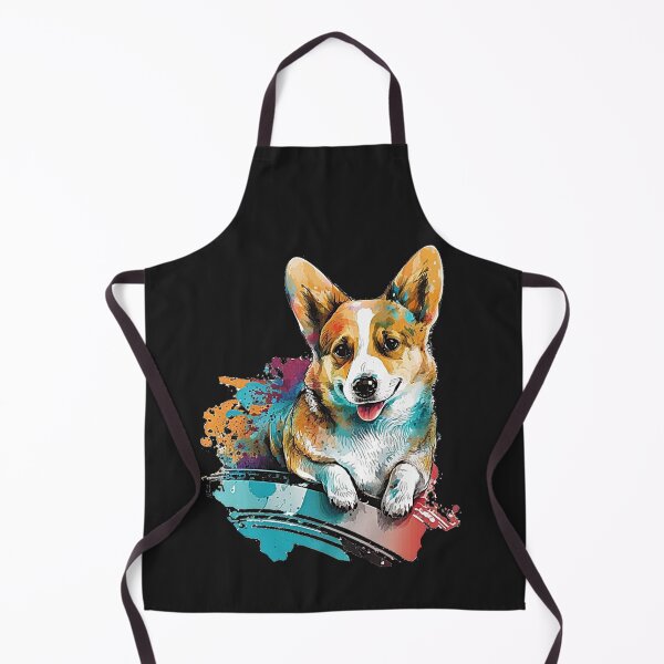 Item preview, JOLLY CORGIS IN BLUE GRAFFITI STREET ART designed and sold by CRAZY&ART.