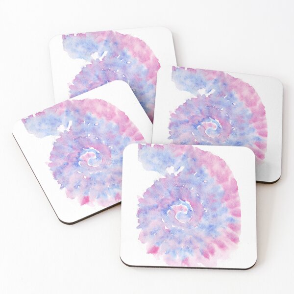 Item preview, Tie-Dye swirl - pink, blue and violet Watercolor design designed and sold by Wolshebnaja.