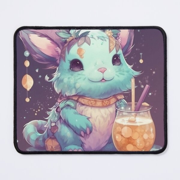 Item preview, Cute Anime Animal Drinking Bubble Tea designed and sold by DiamondBubbleT.