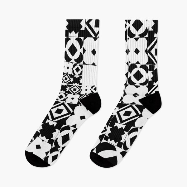 Item preview, Monochrome - black and white - tile pattern designed and sold by PuzbieArts.