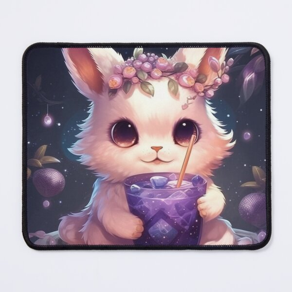 Item preview, Cute Anime Animal Drinking Bubble Tea designed and sold by DiamondBubbleT.