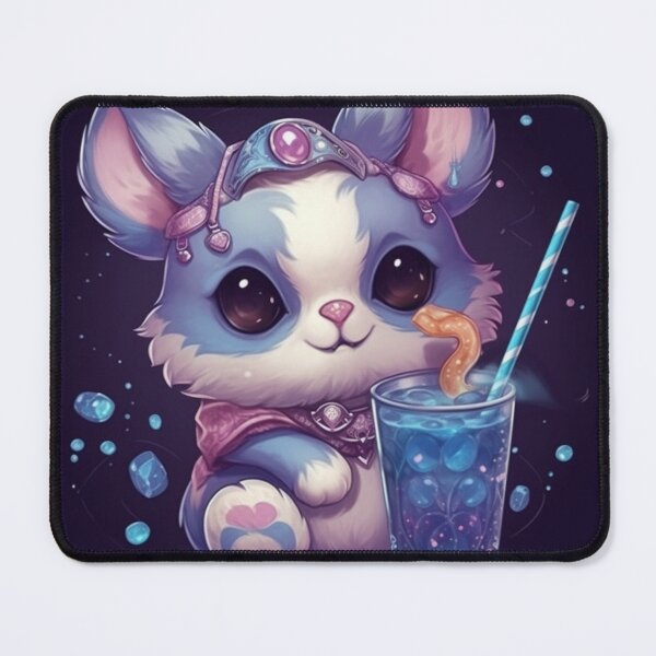 Item preview, Cute Anime Animal Drinking Bubble Tea designed and sold by DiamondBubbleT.