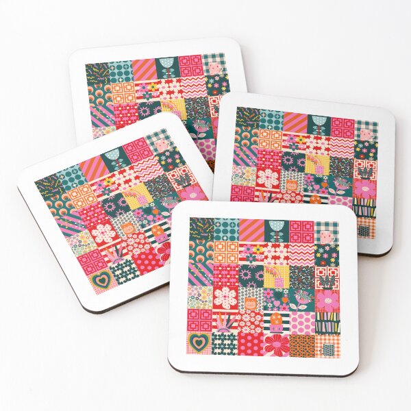 Item preview, Funky cottage core retro patchwork - cosy and warm  designed and sold by BlackDogArtists.
