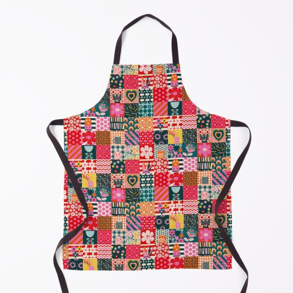 Item preview, Funky cottage core retro patchwork - cosy and warm designed and sold by BlackDogArtists.