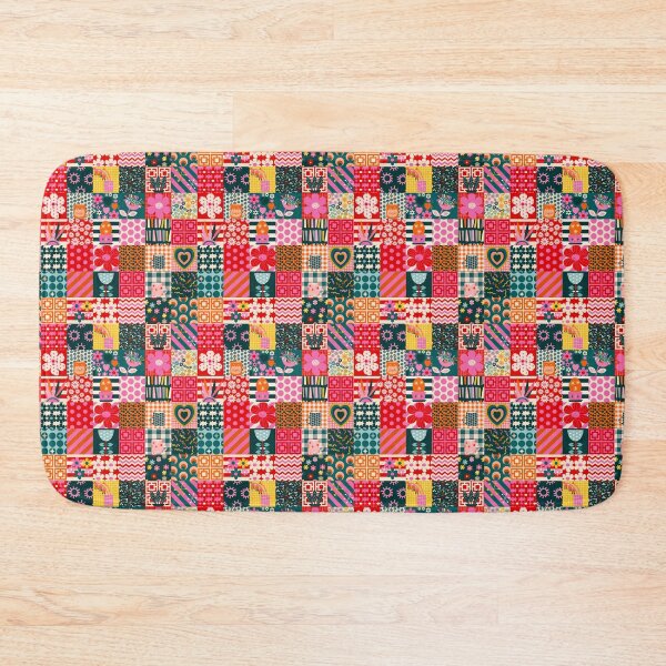 Item preview, Funky cottage core retro patchwork - cosy and warm  designed and sold by BlackDogArtists.