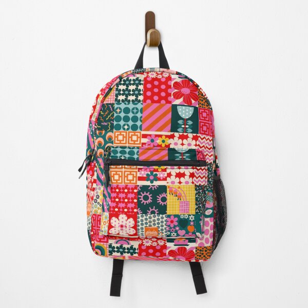 Item preview, Funky cottage core retro patchwork - cosy and warm designed and sold by BlackDogArtists.