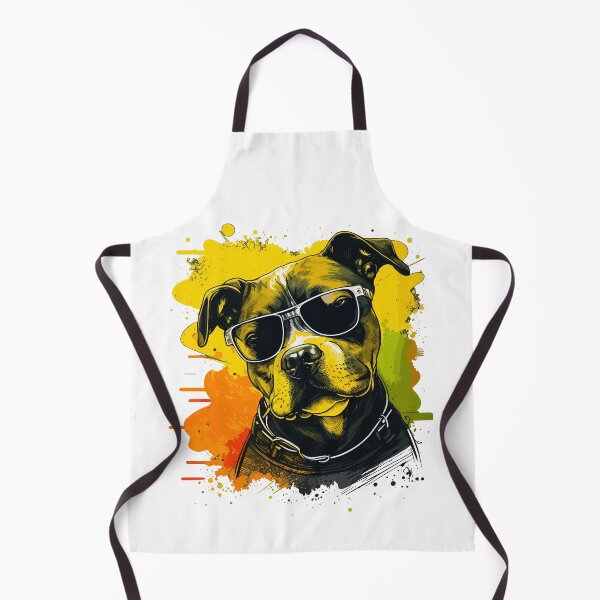 Item preview, Cool Staffy Wearing Sunglasses Head Tilted On Splash Background designed and sold by TheRebelThreads.