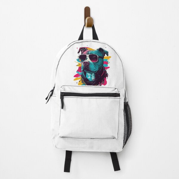 Item preview, Cool Staffy Wearing Sunglasses On Colourful Dripping Splash Background designed and sold by TheRebelThreads.