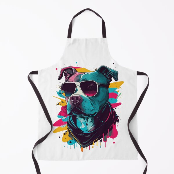 Item preview, Cool Staffy Wearing Sunglasses On Colourful Dripping Splash Background designed and sold by TheRebelThreads.