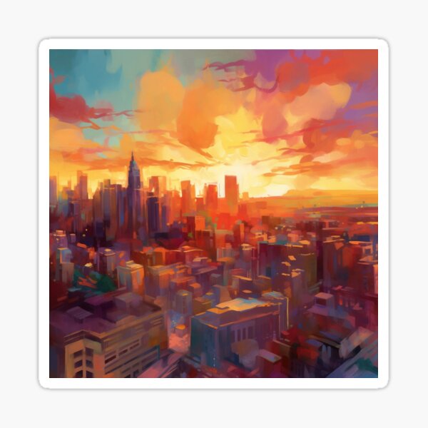 Item preview, Glowing Metropolis designed and sold by OdysseyArtworks.