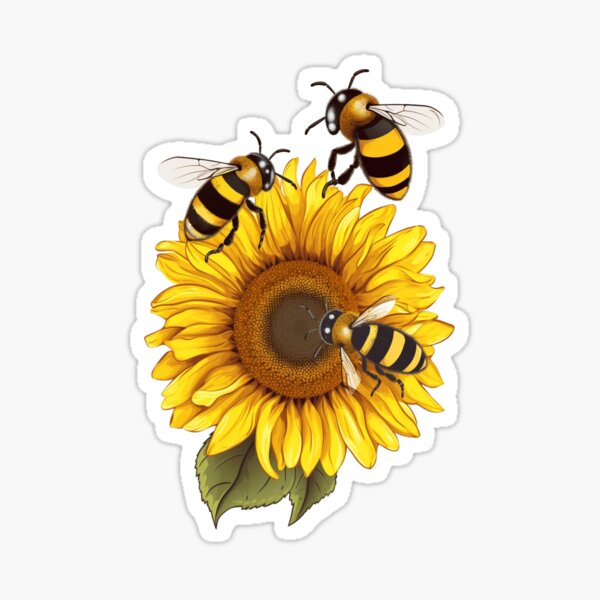 Item preview, Bees on a Sunflowers designed and sold by ArtisShops.