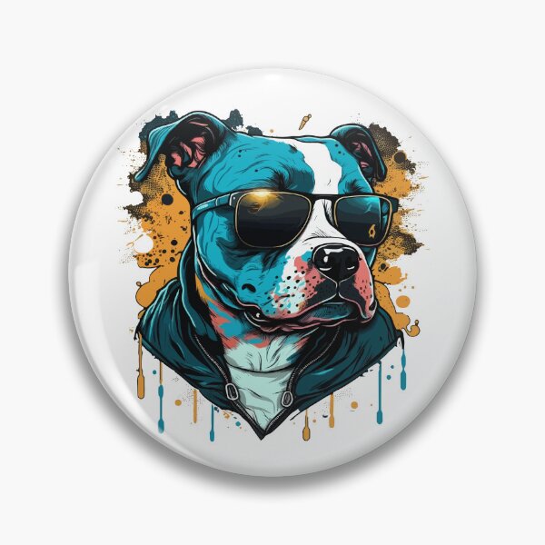 Item preview, Cool Staffy Wearing Sunglasses and Hoodie designed and sold by TheRebelThreads.